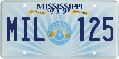MS license plate MIL125