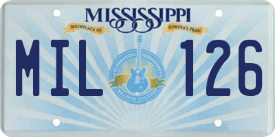 MS license plate MIL126