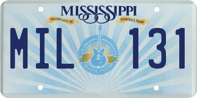 MS license plate MIL131