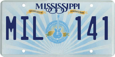 MS license plate MIL141