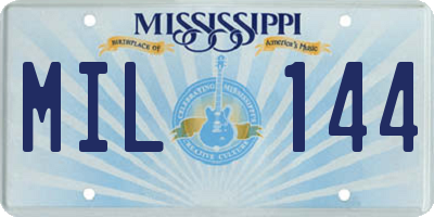 MS license plate MIL144