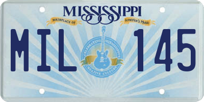 MS license plate MIL145