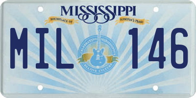 MS license plate MIL146