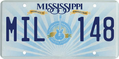MS license plate MIL148