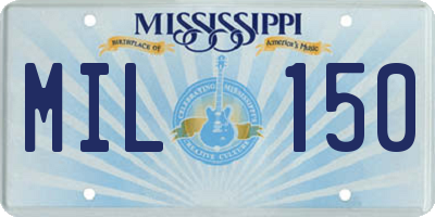 MS license plate MIL150