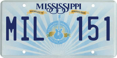 MS license plate MIL151