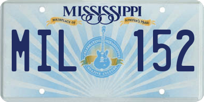 MS license plate MIL152
