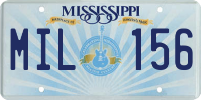 MS license plate MIL156