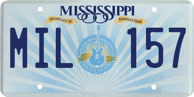 MS license plate MIL157