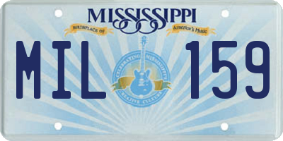 MS license plate MIL159