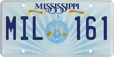 MS license plate MIL161