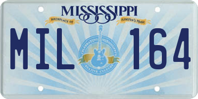MS license plate MIL164