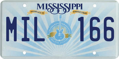 MS license plate MIL166