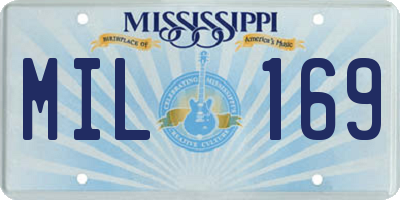 MS license plate MIL169