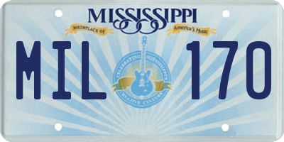 MS license plate MIL170
