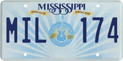 MS license plate MIL174