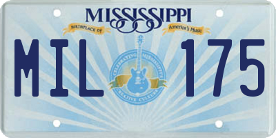 MS license plate MIL175