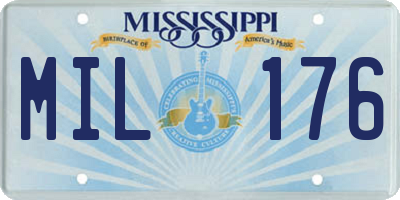 MS license plate MIL176