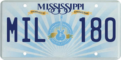 MS license plate MIL180