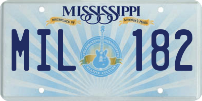MS license plate MIL182
