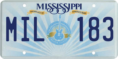 MS license plate MIL183