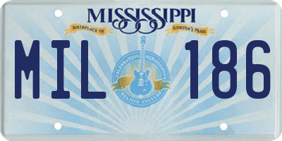 MS license plate MIL186