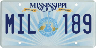 MS license plate MIL189
