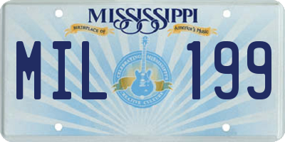 MS license plate MIL199