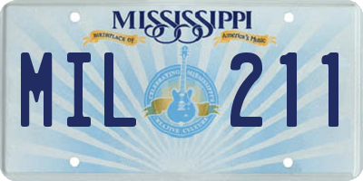 MS license plate MIL211