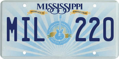 MS license plate MIL220