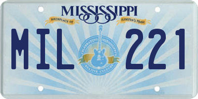 MS license plate MIL221