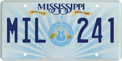 MS license plate MIL241