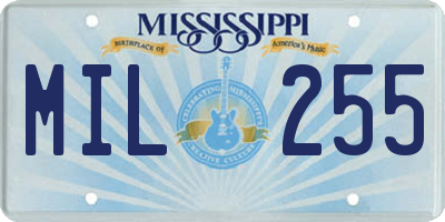 MS license plate MIL255