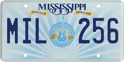 MS license plate MIL256