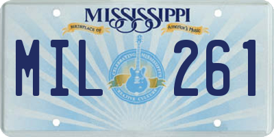 MS license plate MIL261