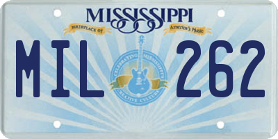 MS license plate MIL262