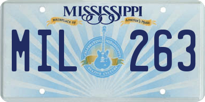 MS license plate MIL263