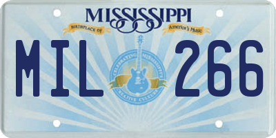MS license plate MIL266