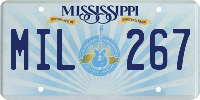 MS license plate MIL267