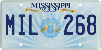 MS license plate MIL268