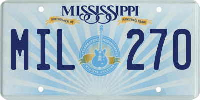 MS license plate MIL270