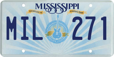 MS license plate MIL271