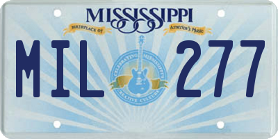MS license plate MIL277