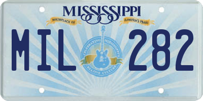 MS license plate MIL282