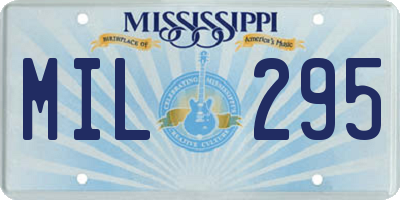MS license plate MIL295