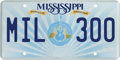 MS license plate MIL300