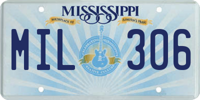 MS license plate MIL306