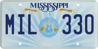 MS license plate MIL330