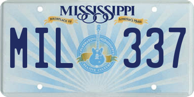 MS license plate MIL337