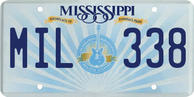 MS license plate MIL338